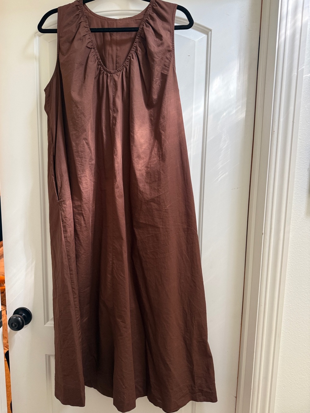 Brown Sleeveless A-Line Women's Skirt Dress